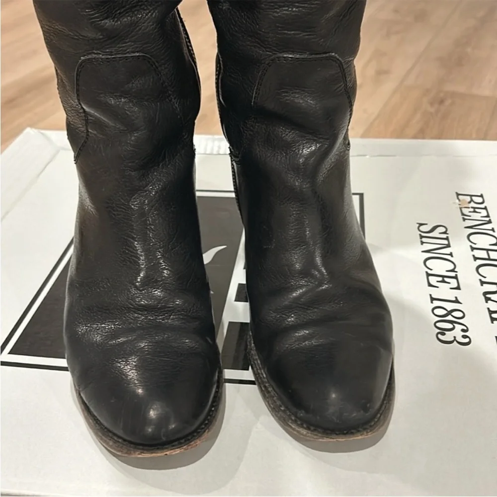 Frye Black Leather Over-the-Knee Boots